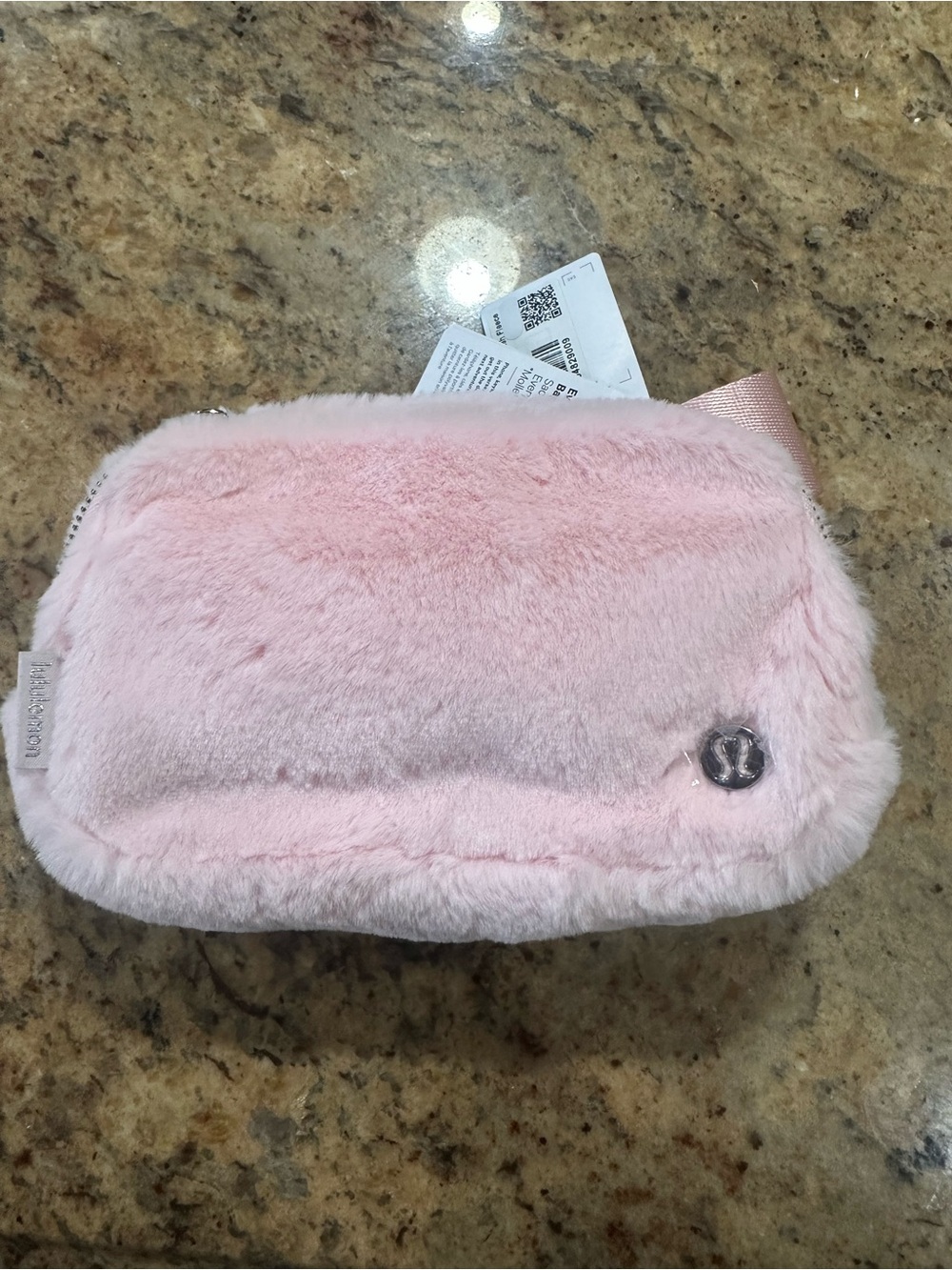lululemon athletica Light Pink Faux Fur Belt Bag